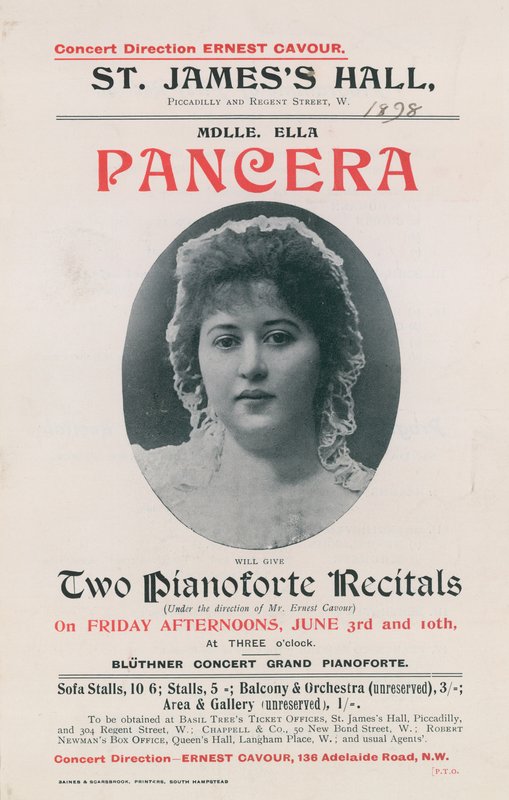 Annonse for konsert av Ella Pancera av English Photographer