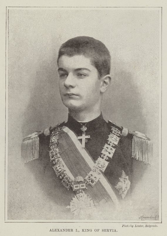 Alexander I, konge av Servia av English Photographer