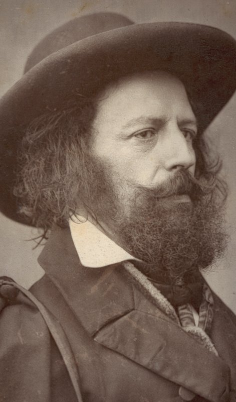 Alfred Lord Tennyson , poet, portrett (s/hvitt-bilde) av English Photographer