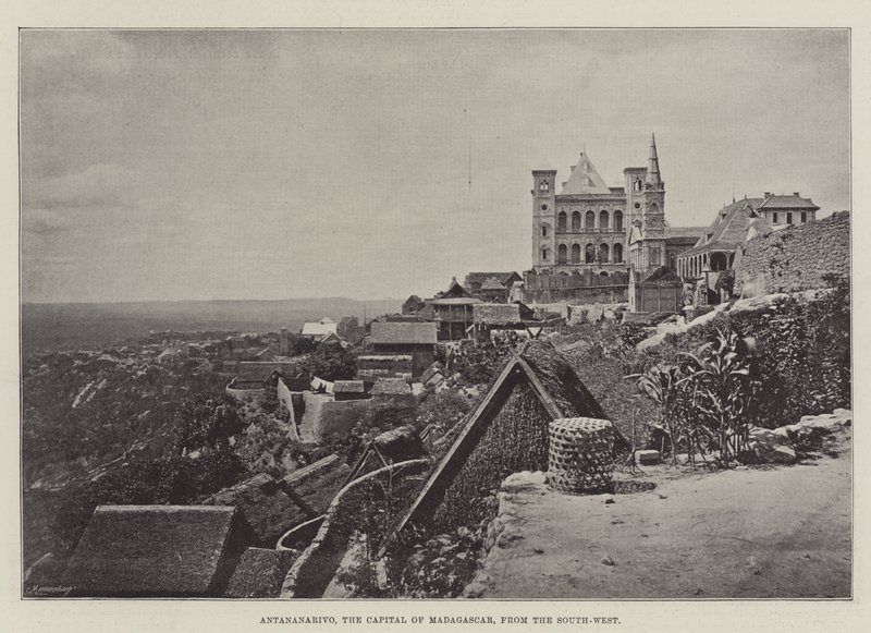Antananarivo, hovedstaden på Madagaskar, fra sørvest av English Photographer