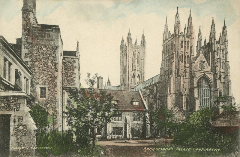 Erkebiskopens palass, Canterbury (fargebilde) av English Photographer
