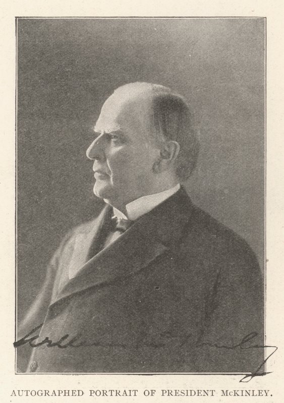 Autografert portrett av president McKinley av English Photographer