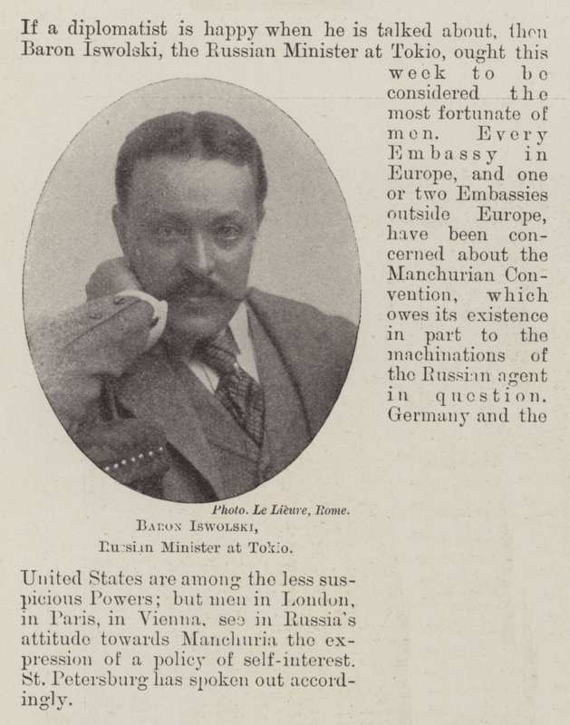 Baron Iswolski, russisk minister i Tokio av English Photographer