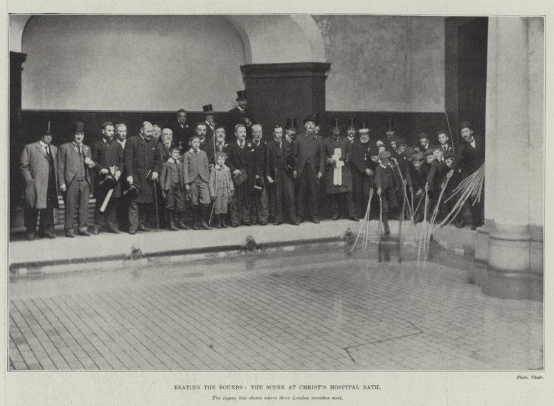 Beating the Bounds, scenen på Christs Hospital Bath av English Photographer