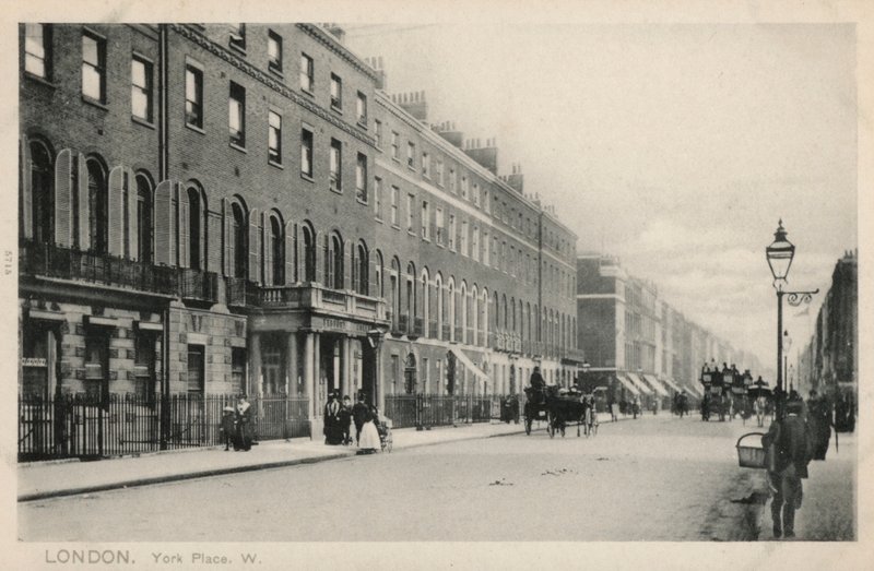 Bedford College, York Place, London (s/hvitt-bilde) av English Photographer