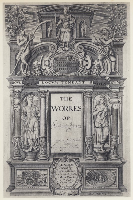 Ben Jonson, The Workes, Workes, W Stansby 1616 (s/hvitt-bilde) av English Photographer