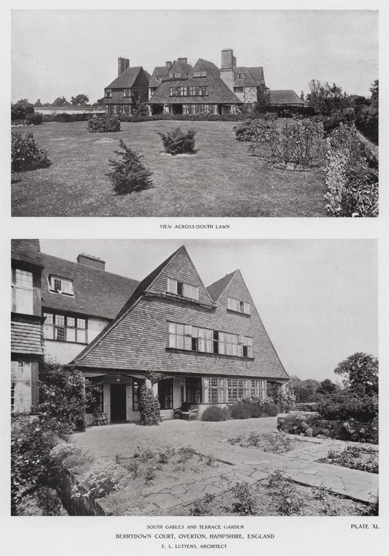 Berrydown Court, Overton, Hampshire, England (s/hvitt bilde) av English Photographer