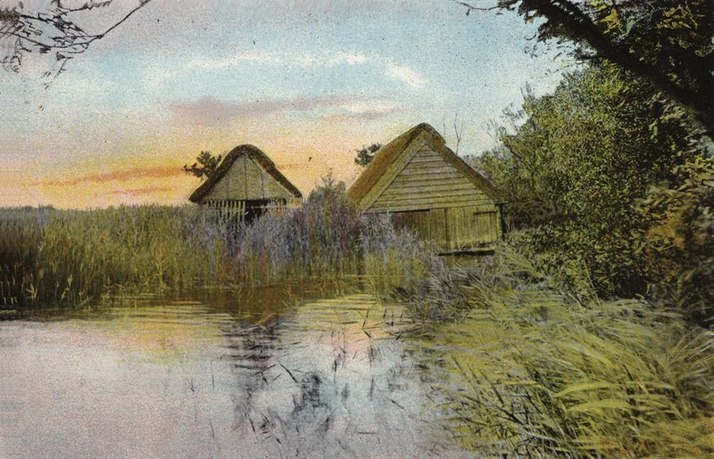 Båthus, Horsey Mere av English Photographer