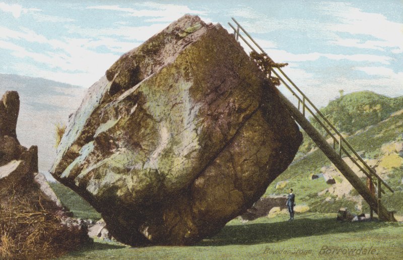 Bowder Stone, Borrowdale, Lake District (fargebilde) av English Photographer