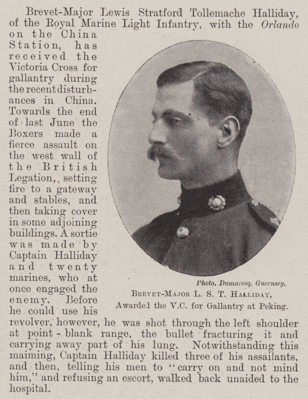 Brevet-major L S T Halliday, tildelt VC for gallanteri i Peking av English Photographer