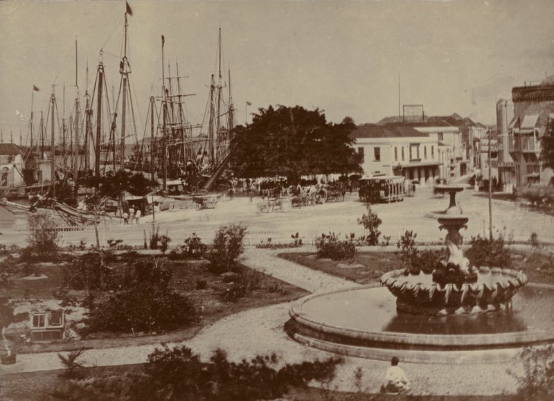 Bridgetown Harbour, rundt 1900 av English Photographer