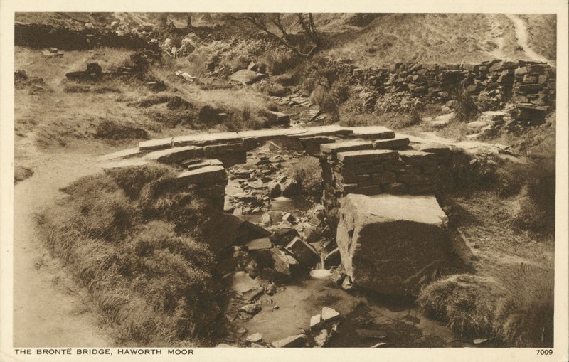 Bronte Bridge, Haworth Moor, Yorkshire (s/hvitt bilde) av English Photographer