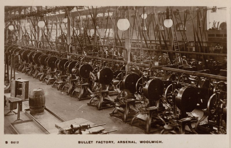 Kulefabrikk, Arsenal, Woolwich (s/hv-bilde) av English Photographer