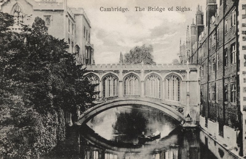 Cambridge, Sukkenes bro (s/hvitt bilde) av English Photographer