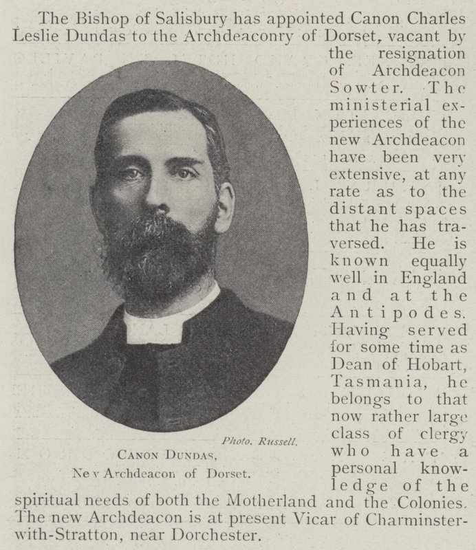 Canon Dundas, ny erkediakon av Dorset av English Photographer