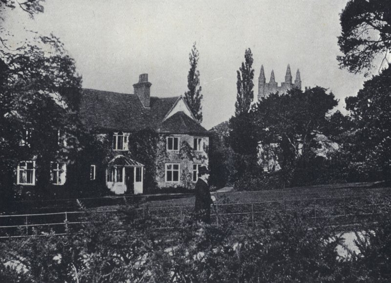 Canon Kingsley og hans hjem, Eversley Rectory, Hampshire (s/hvitt-bilde) av English Photographer