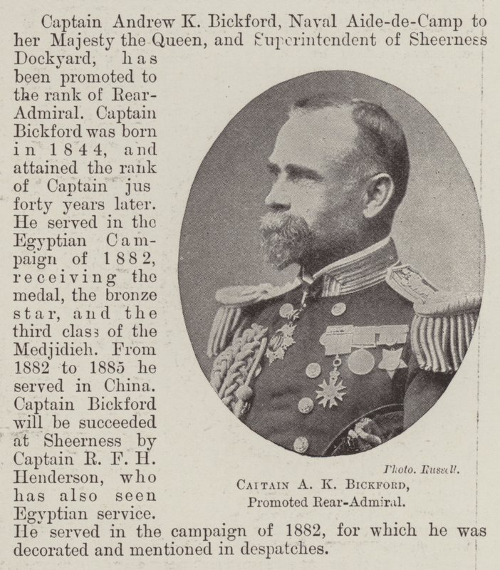 Kaptein AK Bickford, forfremmet kontreadmiral av English Photographer