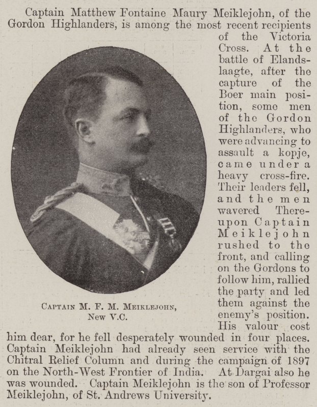 Kaptein M F M Meiklejohn, Ny VC av English Photographer