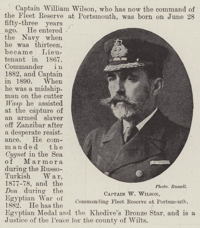 Kaptein W Wilson, kommanderende Fleet Reserve ved Portsmouth av English Photographer