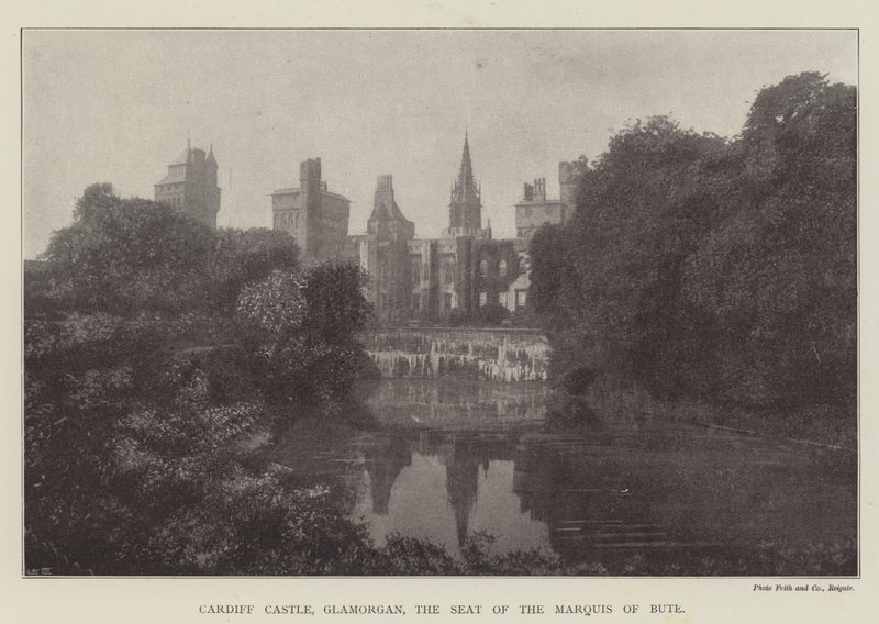 Cardiff Castle, Glamorgan, setet til markisen av Bute av English Photographer