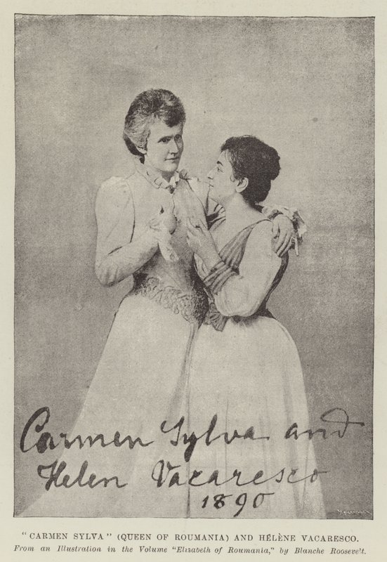 Carmen Sylva (dronning av Roumania) og Helene Vacaresco av English Photographer