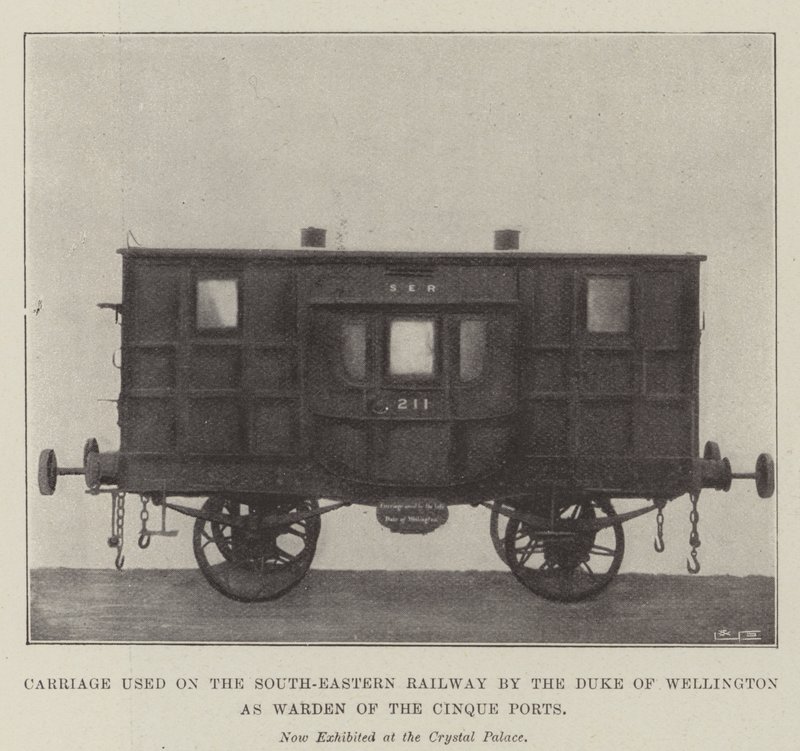 Vogn brukt på South-Eastern Railway av hertugen av Wellington som Warden of the Cinque Ports av English Photographer