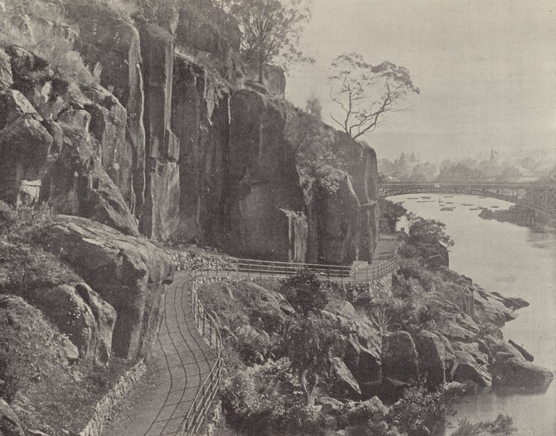 Cataract Gorge, som viser Cataract Bridge av English Photographer