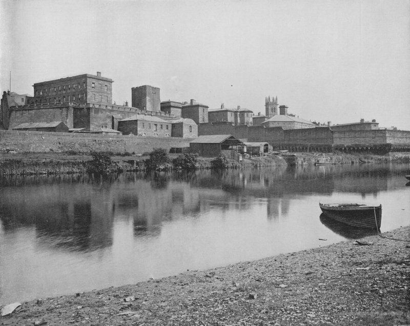 Chester Castle (s/hvitt bilde) av English Photographer