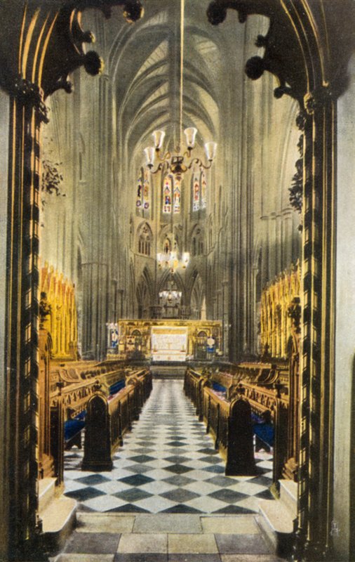 Kor fra under orgelloftet, Westminster Abbey, London (bilde) av English Photographer