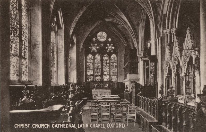 Christ Church Cathedral, Latin Chapel, Oxford (s/hv-bilde) av English Photographer