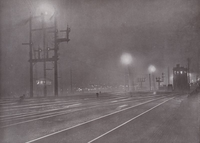 Clapham Junction om natten av English Photographer