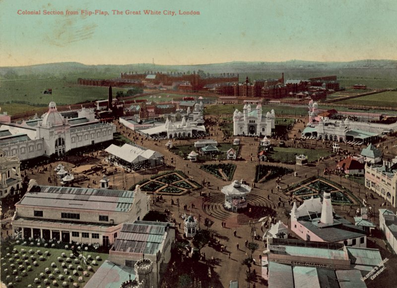 Colonial Section fra Flip-Flap, The Great White City, London av English Photographer