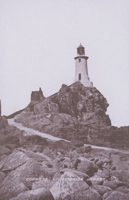 Corbiere Lighthouse Jersey (s/hvitt bilde) av English Photographer