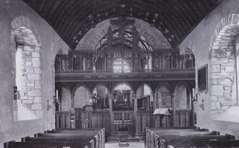 Cornwall: The Screen, St Crantock Church (s/hvitt bilde) av English Photographer