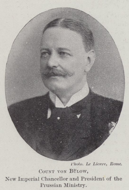 Grev von Bulow, ny keiserlig kansler og president for det prøyssiske departementet av English Photographer