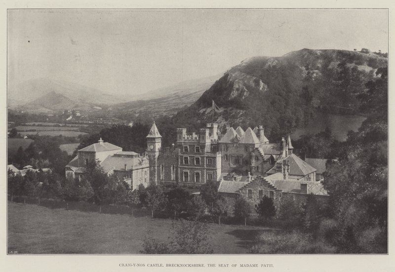 Craig-y-Nos Castle, Brecknockshire, setet til Madame Patti av English Photographer