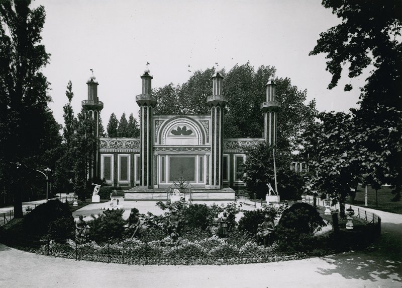 Cremorne Gardens; London: Fyrverkeri Temple av English Photographer