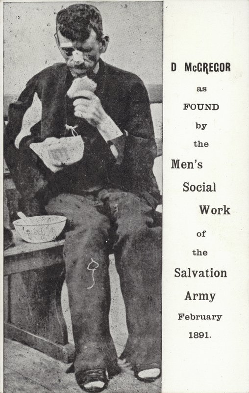 D McGregor som funnet av Mens Social Work of the Salvation Army, februar 1891 av English Photographer