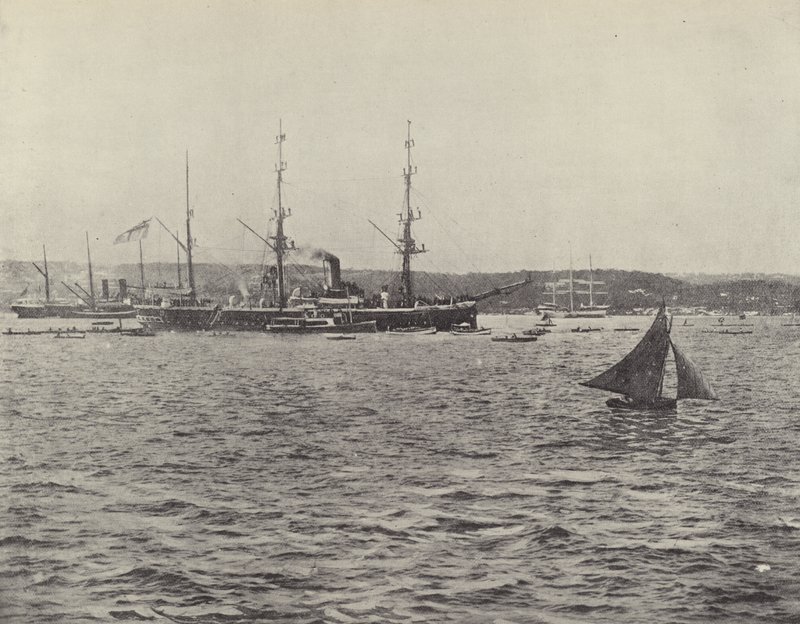 Avgang av HMS Calliope av English Photographer