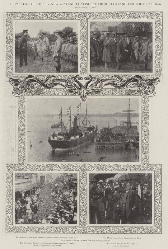 Avreise fra den åttende New Zealand-kontingenten fra Auckland til Sør-Afrika av English Photographer