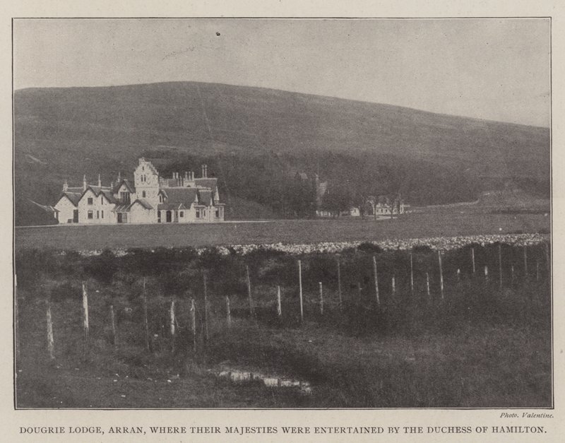 Dougrie Lodge, Arran, hvor Deres Majesteter ble underholdt av hertuginnen av Hamilton av English Photographer