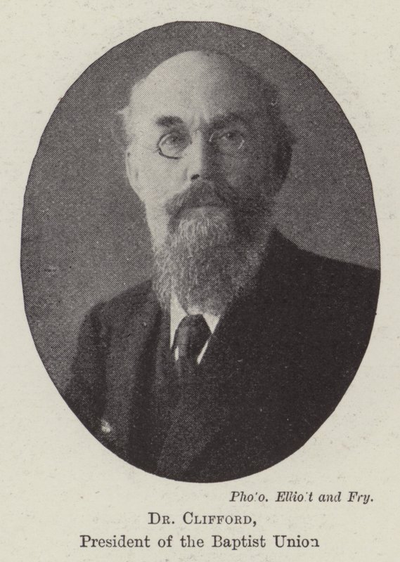 Dr Clifford, president for baptistunionen av English Photographer