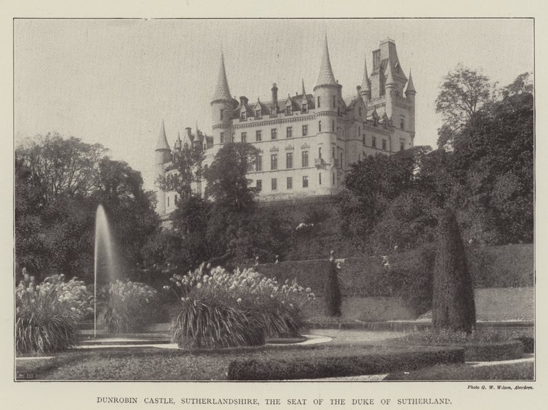 Dunrobin Castle, Sutherlandshire, setet til hertugen av Sutherland av English Photographer