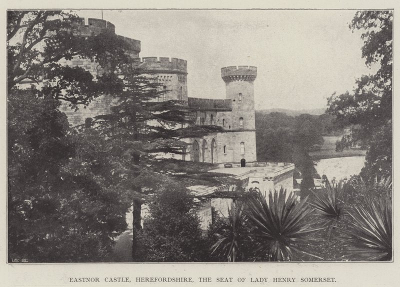 Eastnor Castle, Herefordshire, setet til Lady Henry Somerset av English Photographer