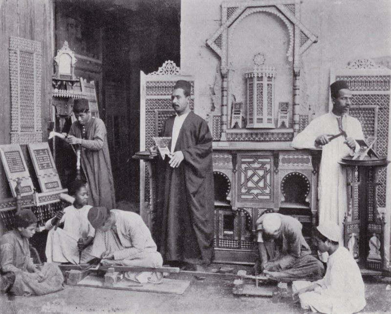 Egypt: A Mushrebieh Workshop (s/hvitt bilde) av English Photographer