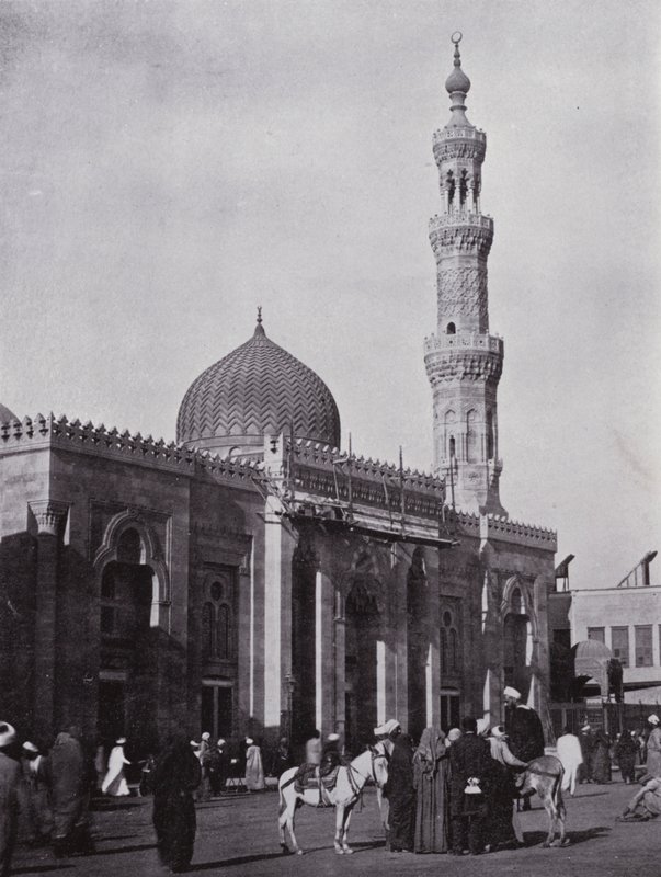 Egypt: Mosque-Es-Seiydeh Zenab, Vår Frue Zenab (s/hvitt-bilde) av English Photographer