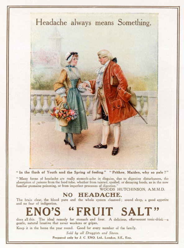 Enos fruktsalt. Annonse av English Photographer
