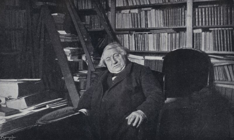Ernest Renan i sin studie (s/hv-bilde) av English Photographer