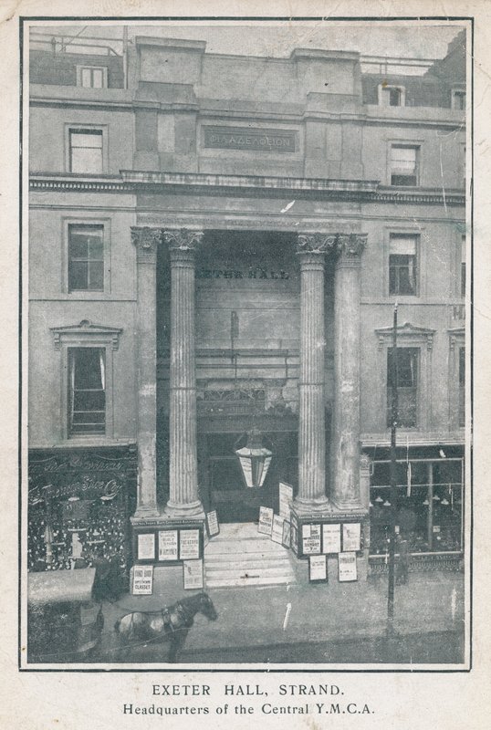 Exeter Hall, Strand, hovedkvarter for Central YMCA av English Photographer