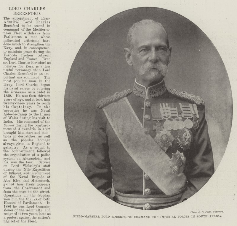 Feltmarskalk Lord Roberts, for å kommandere de keiserlige styrkene i Sør-Afrika av English Photographer